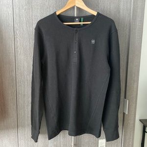 G-STAR long sleeve henley shirt